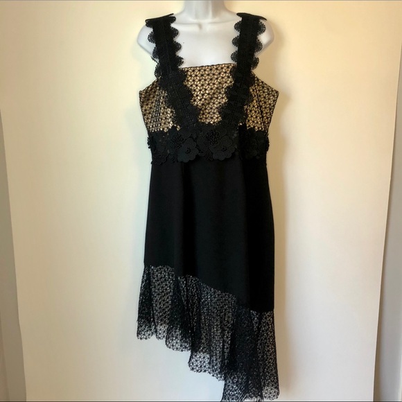 Unitedwood Black Asymmetrical Lace Cocktail Dress - Picture 3 of 12